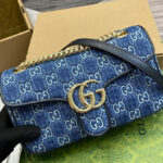 Gucci GG Marmont Small Shoulder Bag 443497 Blue